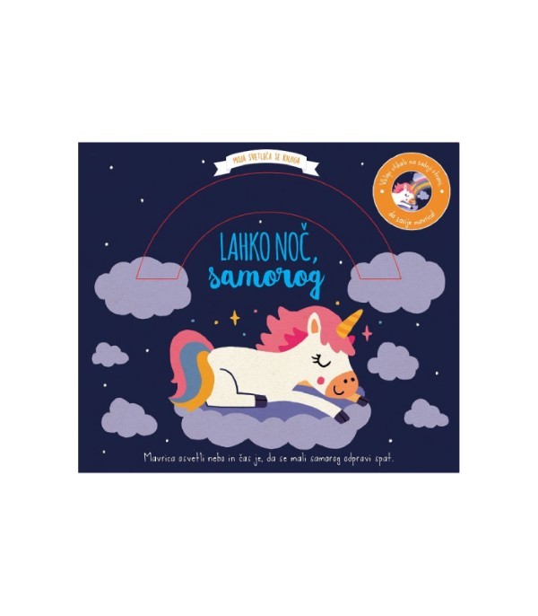 Nova knjiga Lahko noč, samorog (Kartonka z lučko)