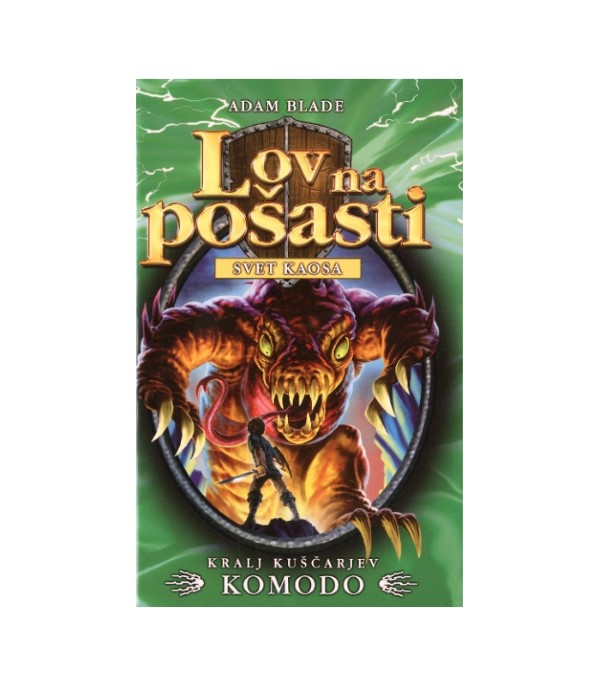 Nova knjiga Lov na pošasti: Kralj kuščarjev Komodo - Adam Blade