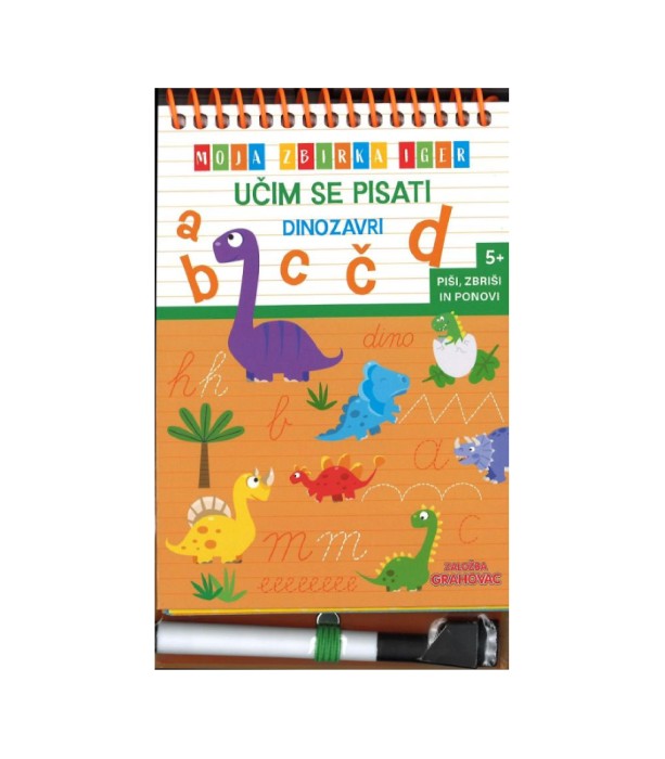 Učim se pisati Dinozavri 5+