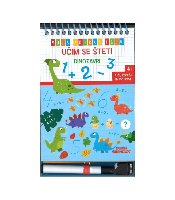 Učim se šteti: Dinozavri 4+